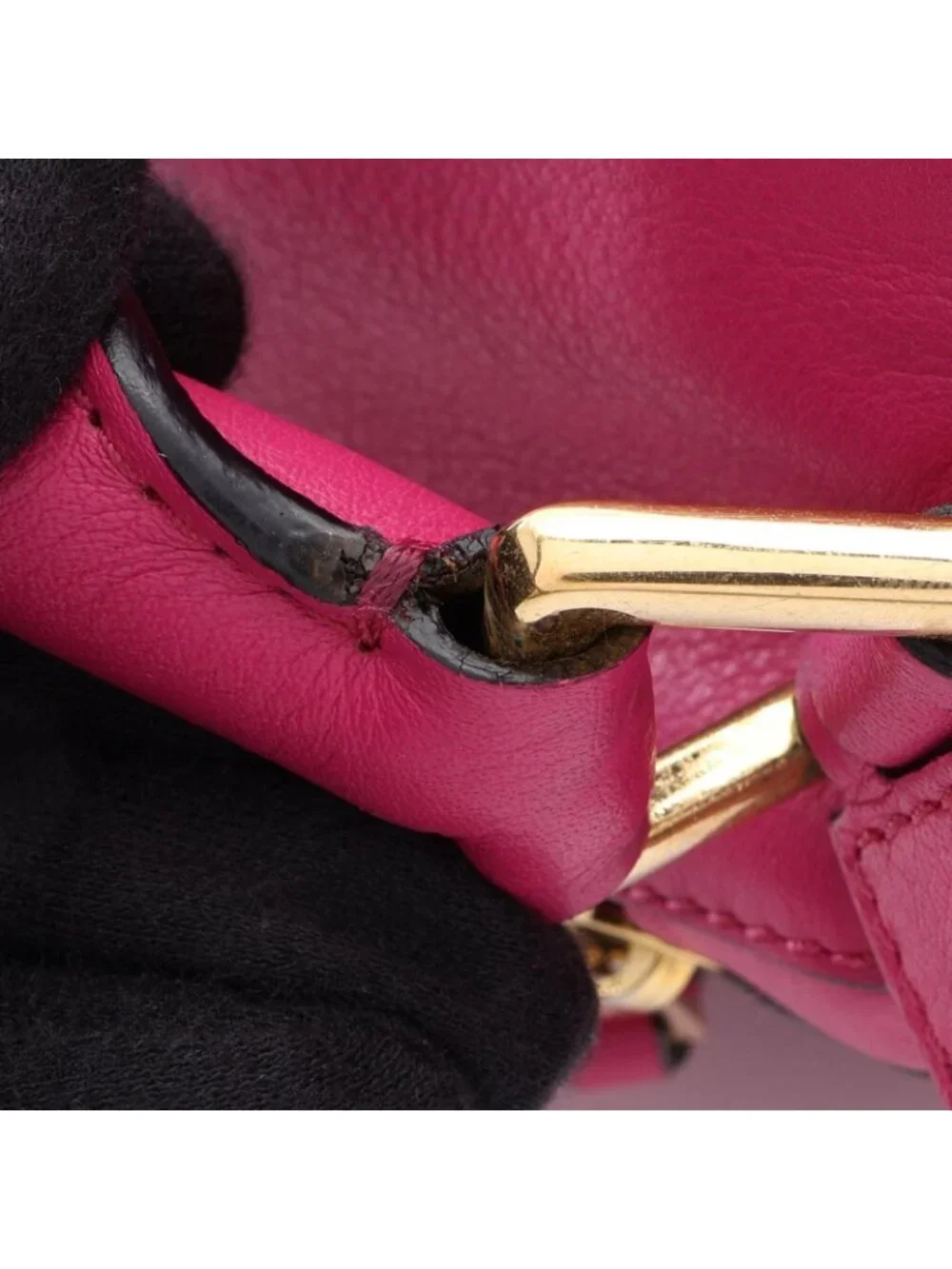 Loewe Handbag Puzzle Bag 2-Way Magenta Leather
